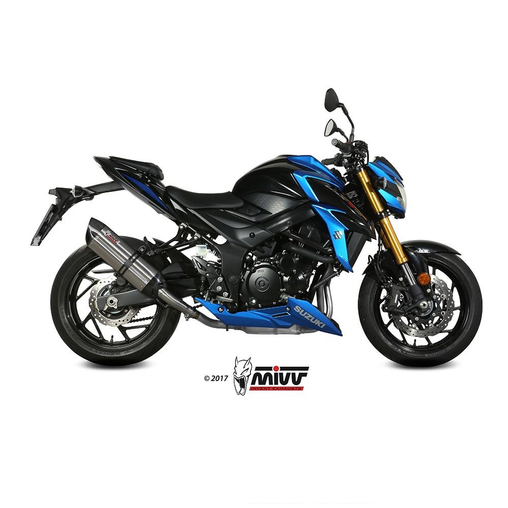 MIVV SUONO Silencer (carbon end cap) Suzuki GSX 750 S 2017-2021