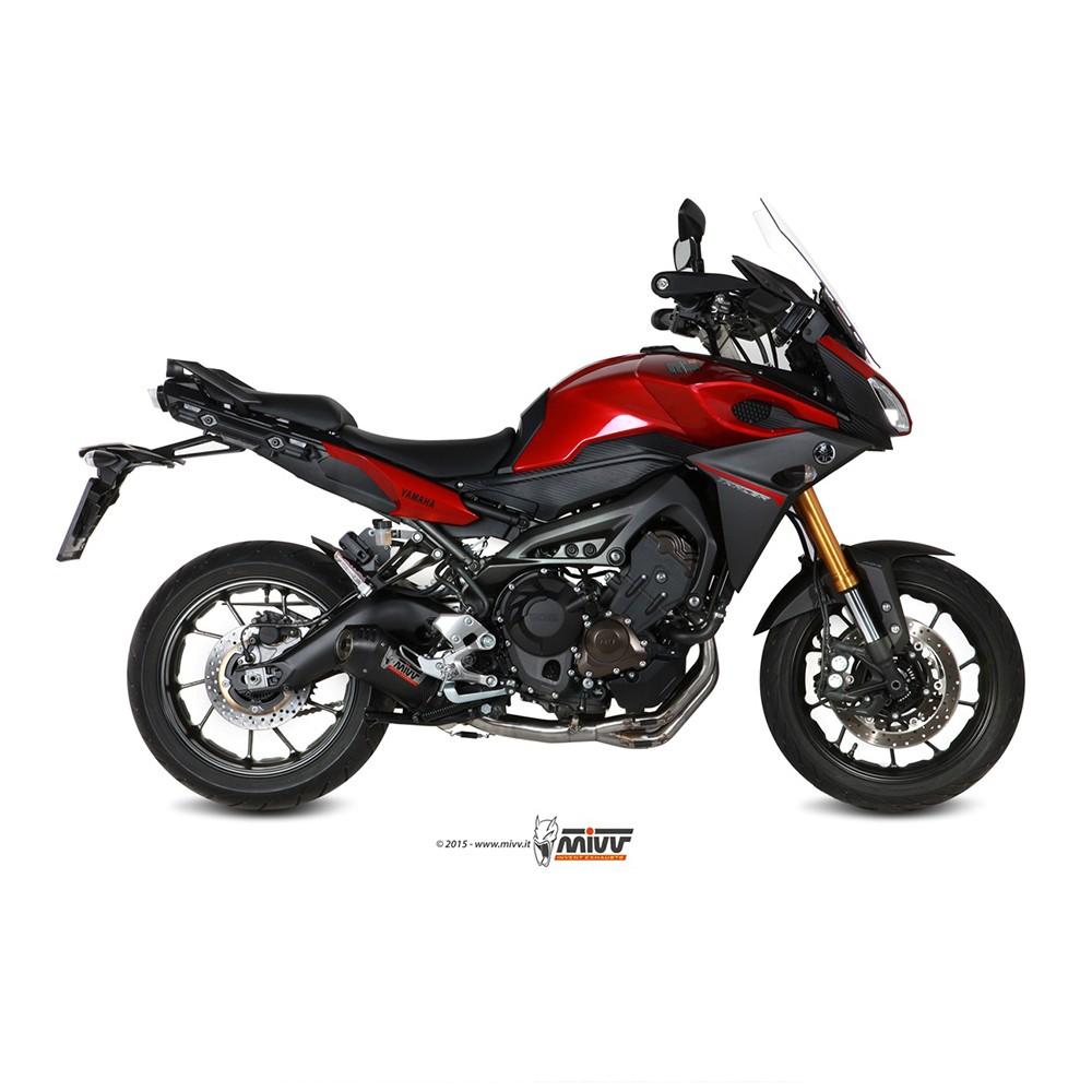 MIVV SPORTLINE Full Exhaust System (carbon end cap) oval Yamaha MT09 TRACER 2015-2020