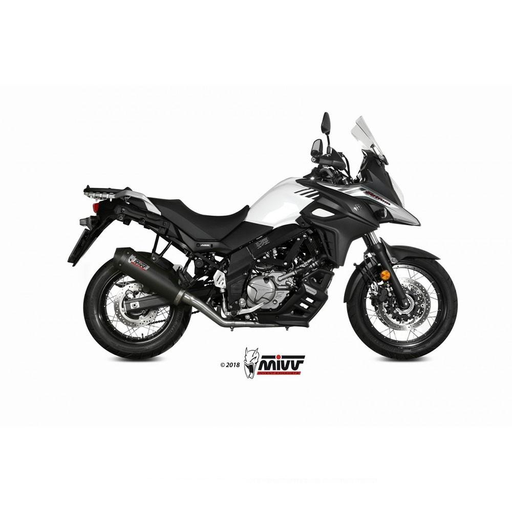 MIVV SPORTLINE Half Exhaust System (Carbon End Cap) Suzuki DL 650 V-STROM 2017-2025