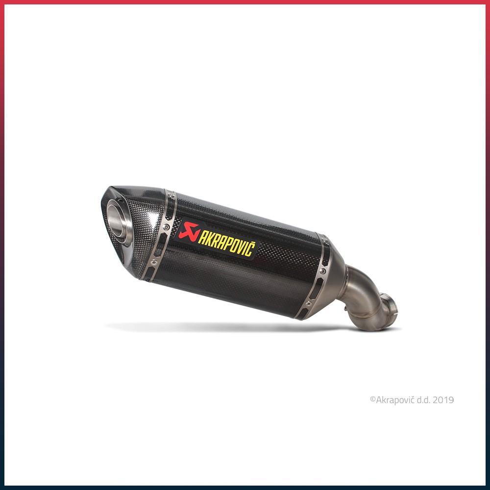 AKRAPOVIC Slip-On Silencer Kawasaki Z 900 2017-2019 and Z 900 E (A2) 2017-2024 Carbon End Cap