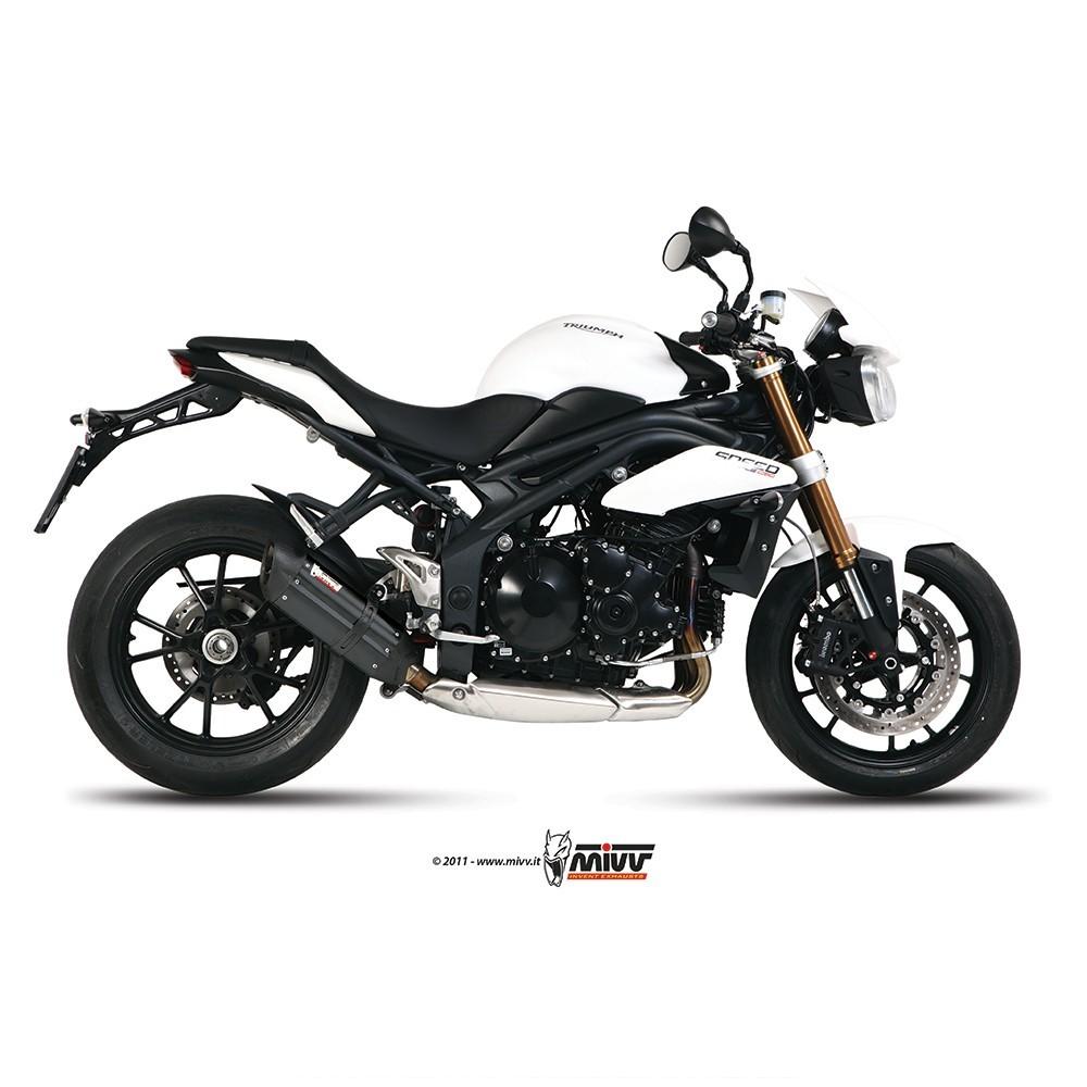 MIVV SUONO Silencer (Carbon End Cap) Triumph Speed Triple 1050/R/S 2011-2016