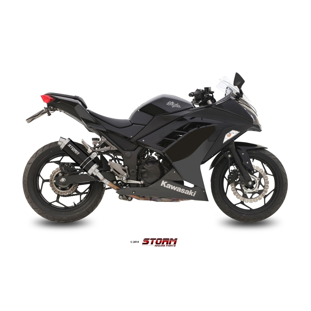 Silencieux Storm GP Adapt. KAWASAKI Ninja 300 R 2013-2016 et Z 300 2015-2017
