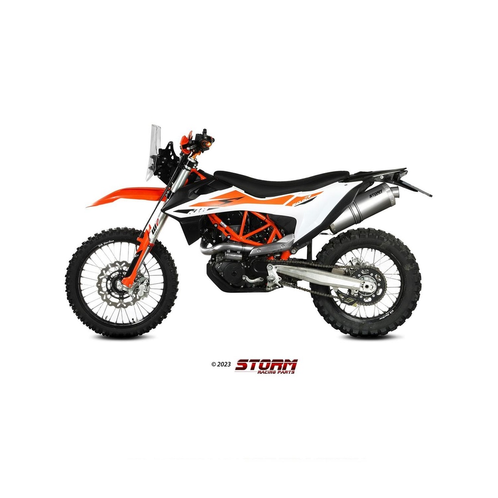 Silencieux Storm Ovale Adapt. KTM 690 SMC / Enduro R 2019-2020 et 690 SMC / Enduro R 2021-2024