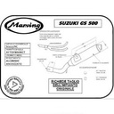 Silencieux MARVING Style Origine Suzuki GS 500 E BI-CYLINDRE 1989-2004