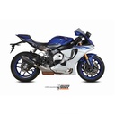 MIVV SUONO Silencer (Carbon End Cap) Steel Black Yamaha YZF 1000 R1 2015-...