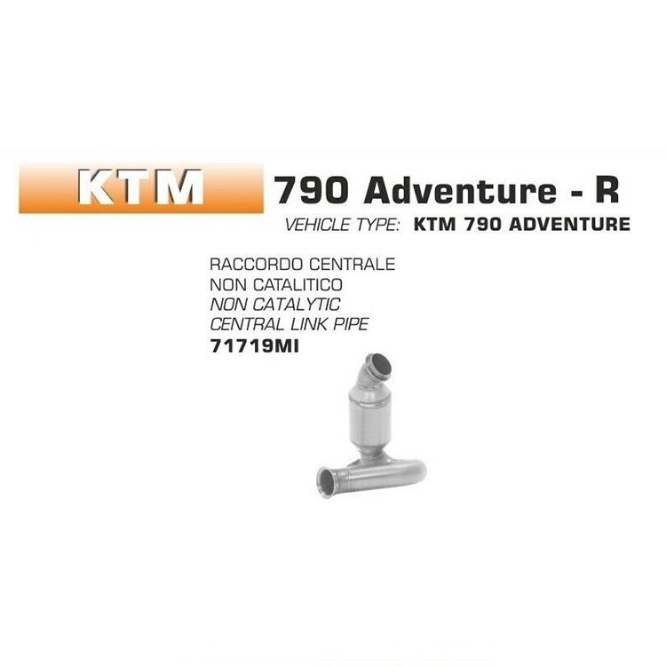 Manchon raccord sans catalyseur pour KTM 790 Duke / Adventure 2019-2020 et 890 DUKE R 2020-2023