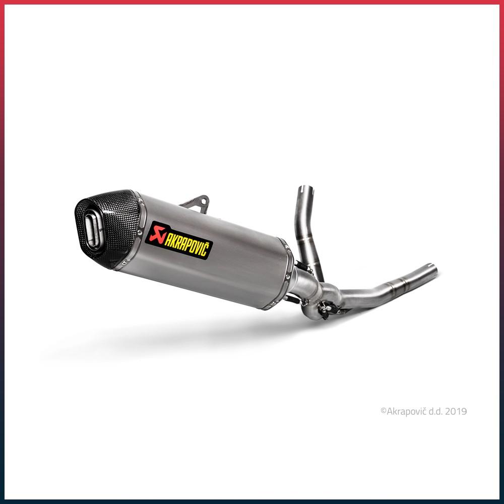 Demi Ligne AKRAPOVIC Slip-On Suzuki DL 650 V-STROM 2017-2025 Coupelle Carbone