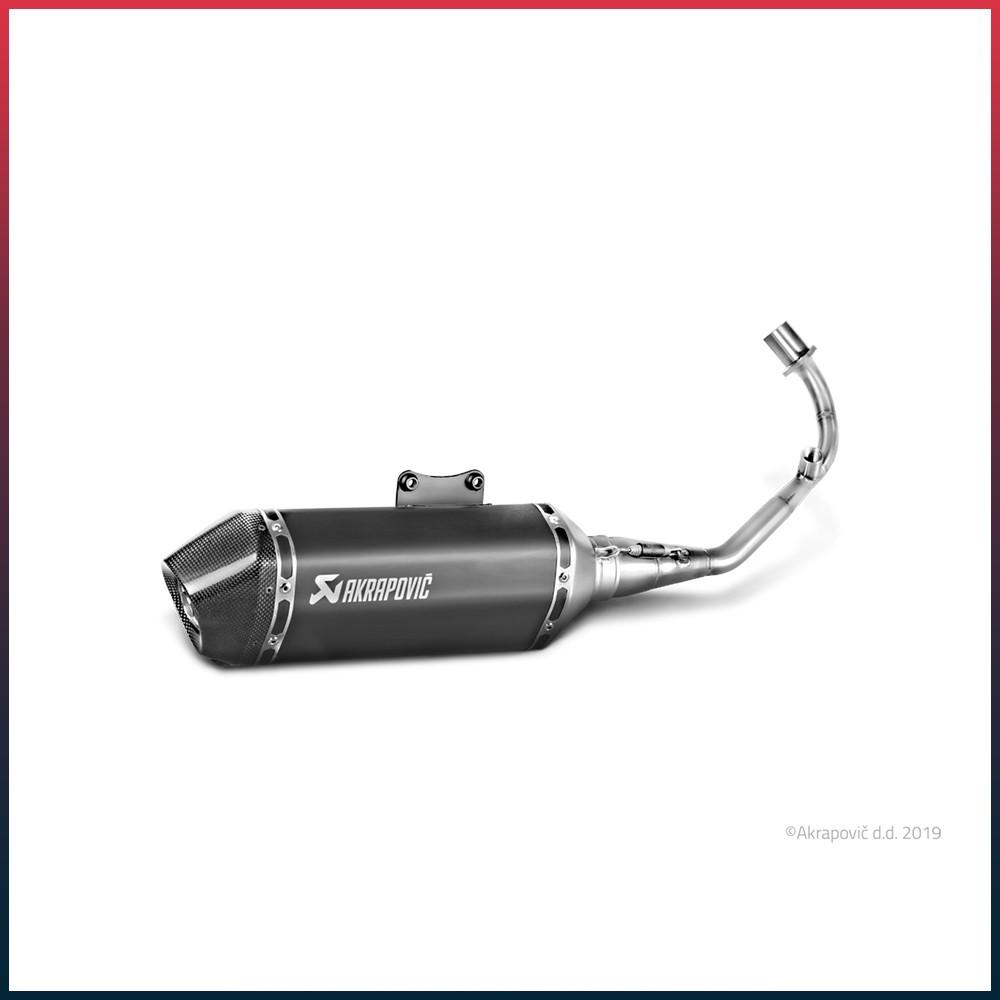 Ligne Complète AKRAPOVIC Racing Line Piaggio VESPA PRIMAVERA I-GET 2017-2020 Et VESPA SPRINT 125 2017-2020 Coupelle Carbone