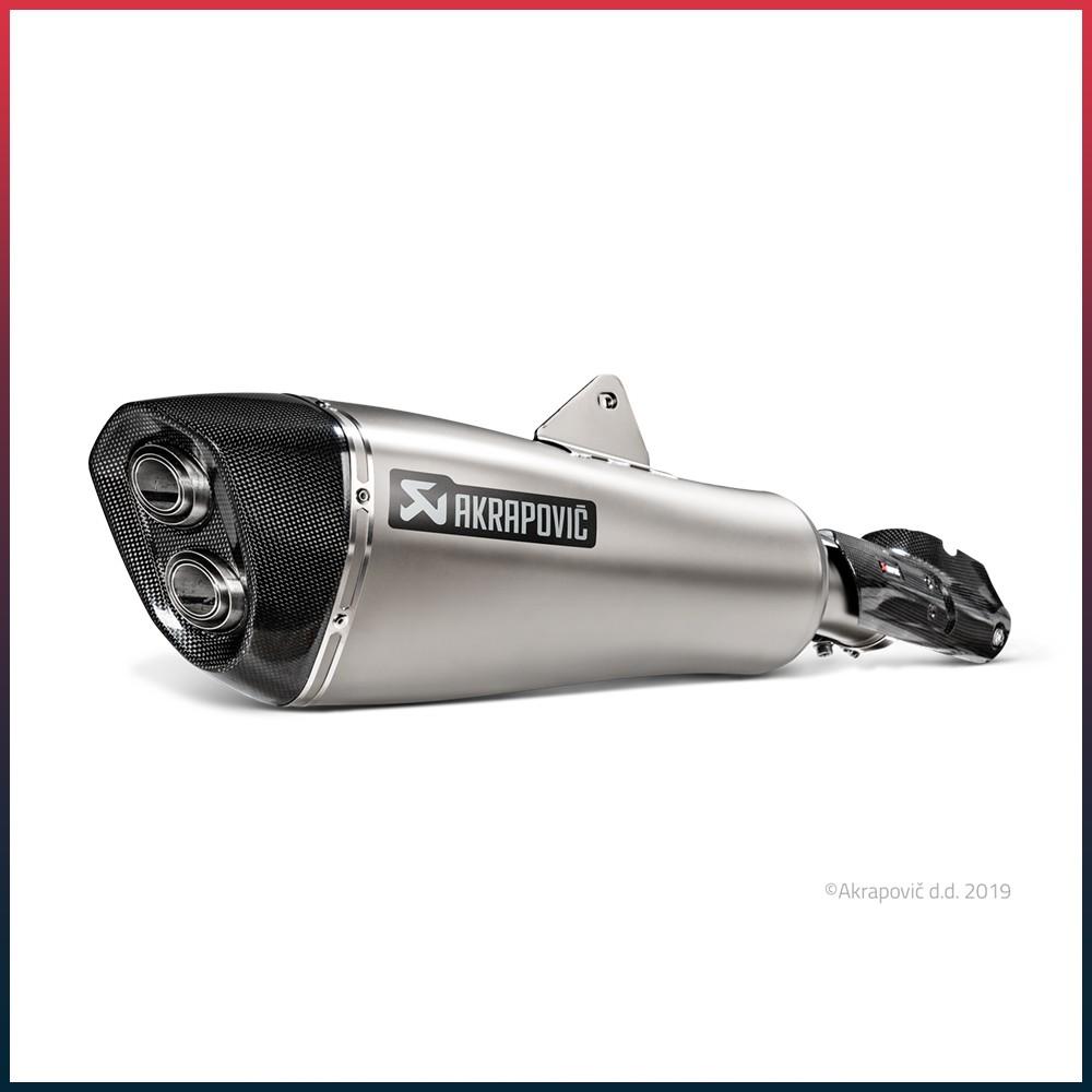 AKRAPOVIC Slip-On Silencer BMW R 1250 RT 2019-2023 Carbon End Cap