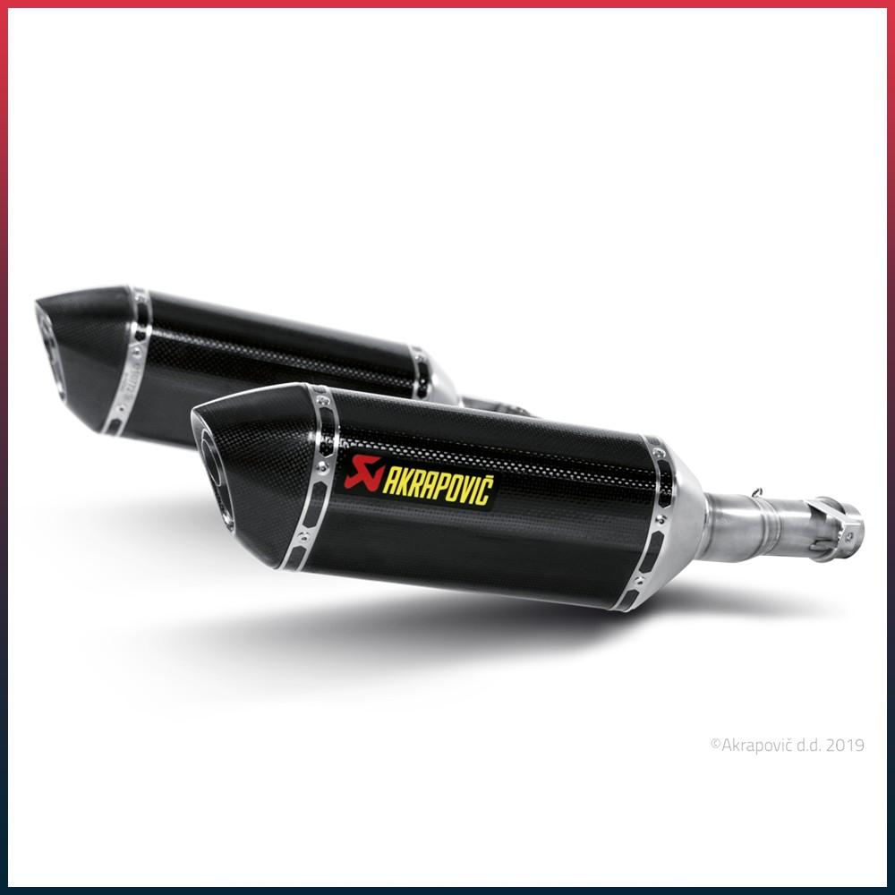AKRAPOVIC Slip-On Silencer Kawasaki Z 1000 2010-2013 and Z 1000 SX 2011-2013 Carbon End Cap