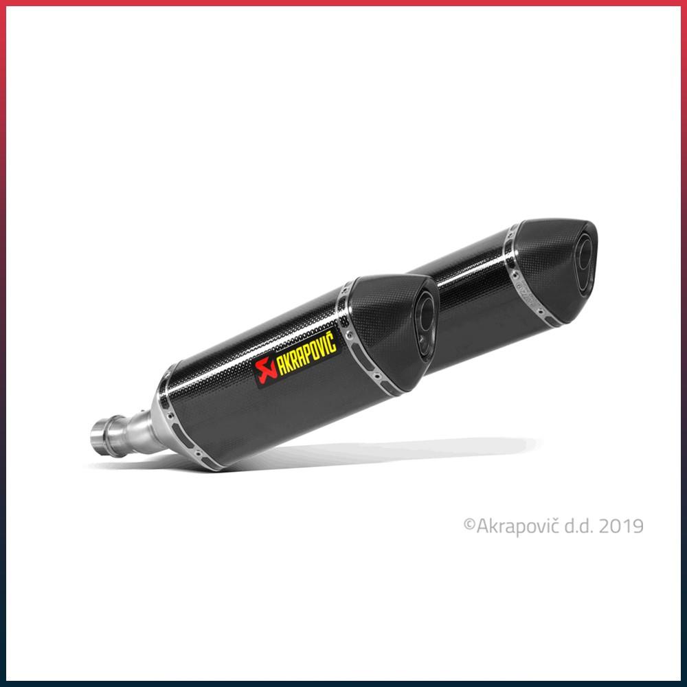 AKRAPOVIC Slip-On Silencer Kawasaki Z 1000 2017-2020 Carbon End Cap