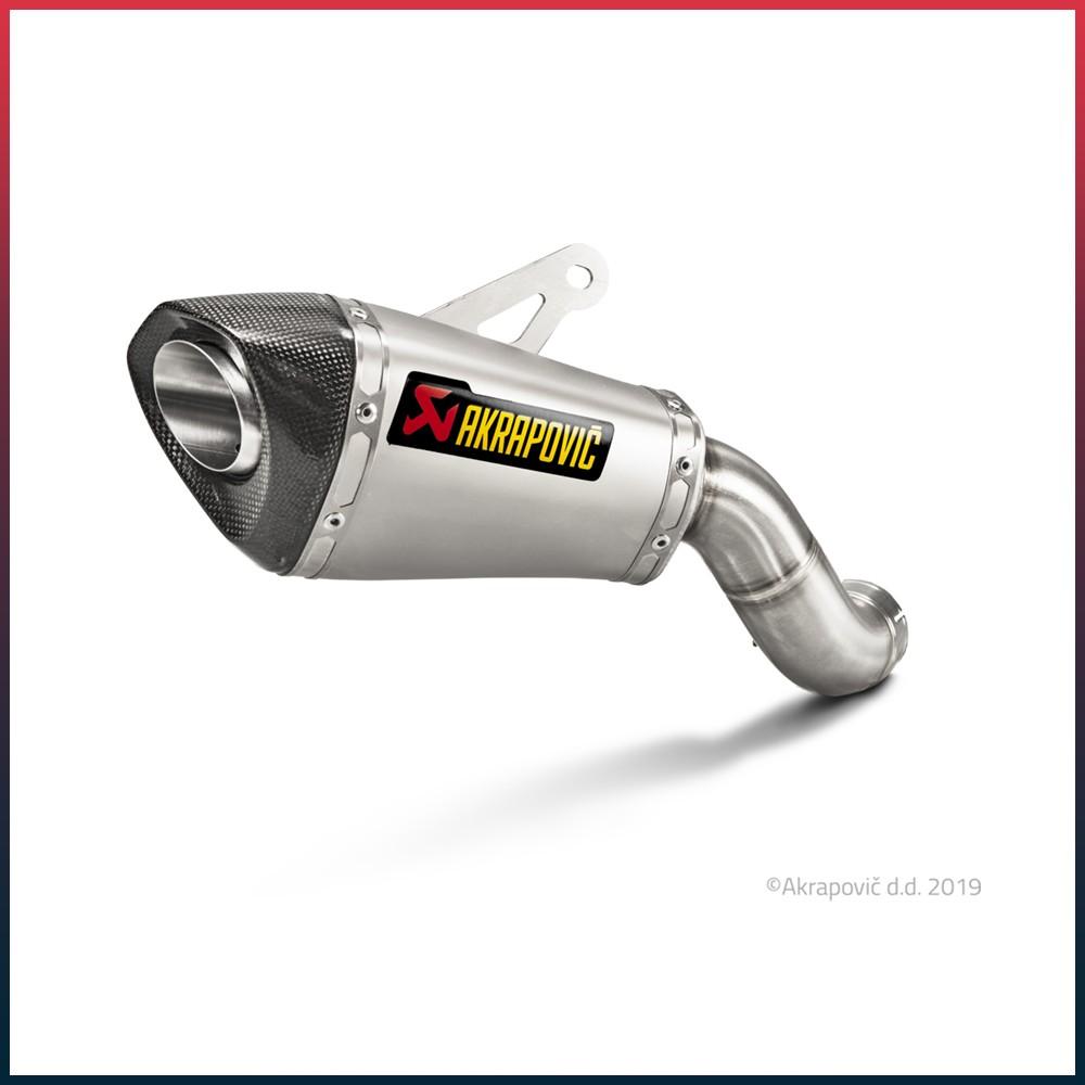 AKRAPOVIC Slip-On Silencer Kawasaki Z 900 2017-2019 and Z 900 E (A2) 2017-2019 Carbon End Cap