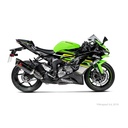 Silencieux AKRAPOVIC Slip-On (coupelle carbone) Kawasaki ZX6R et ZX6R 636 Coupelle Carbone