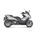 Silencieux AKRAPOVIC Slip-On Kymco AK 550 2017-2020 Coupelle Carbone