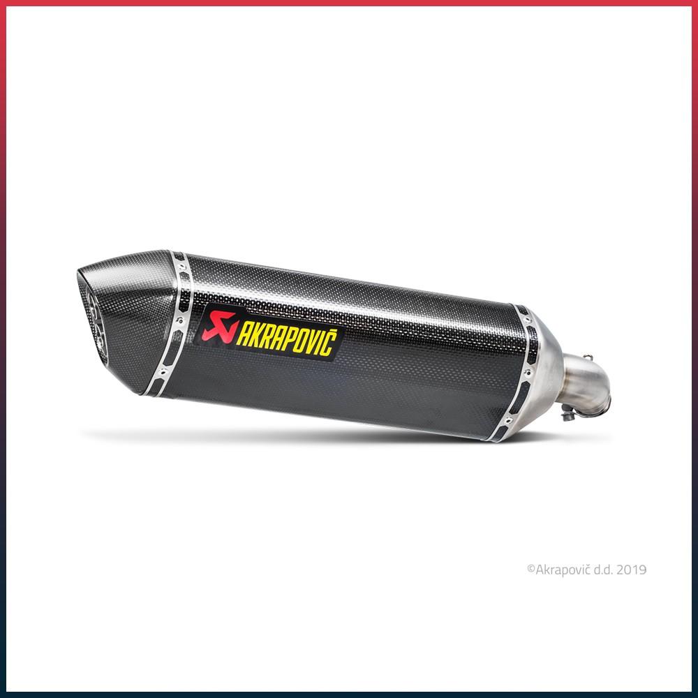 AKRAPOVIC Slip-On Silencer Suzuki SV 650 2016-... Carbon End Cap