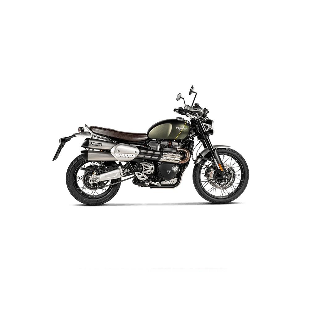 Silencieux AKRAPOVIC Slip-On Triumph SCRAMBLER 1200 2019-2020