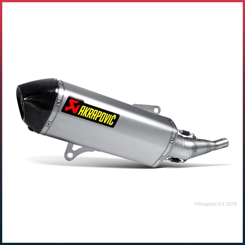 AKRAPOVIC Slip-On Silencer Yamaha X-CITY 250 2007-2016 and X-MAX 250 2006-2016 Carbon End Cap