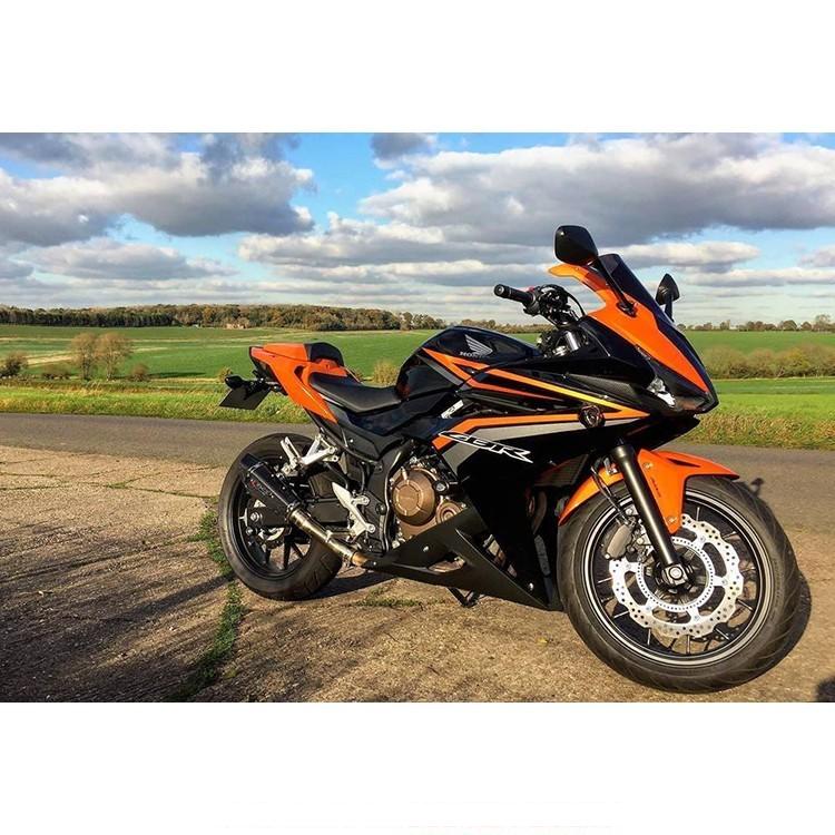 LEXTEK XP10 Full Exhaust System Honda CB 500 F / CBR 500 R 2016-2023 Carbon End Cap