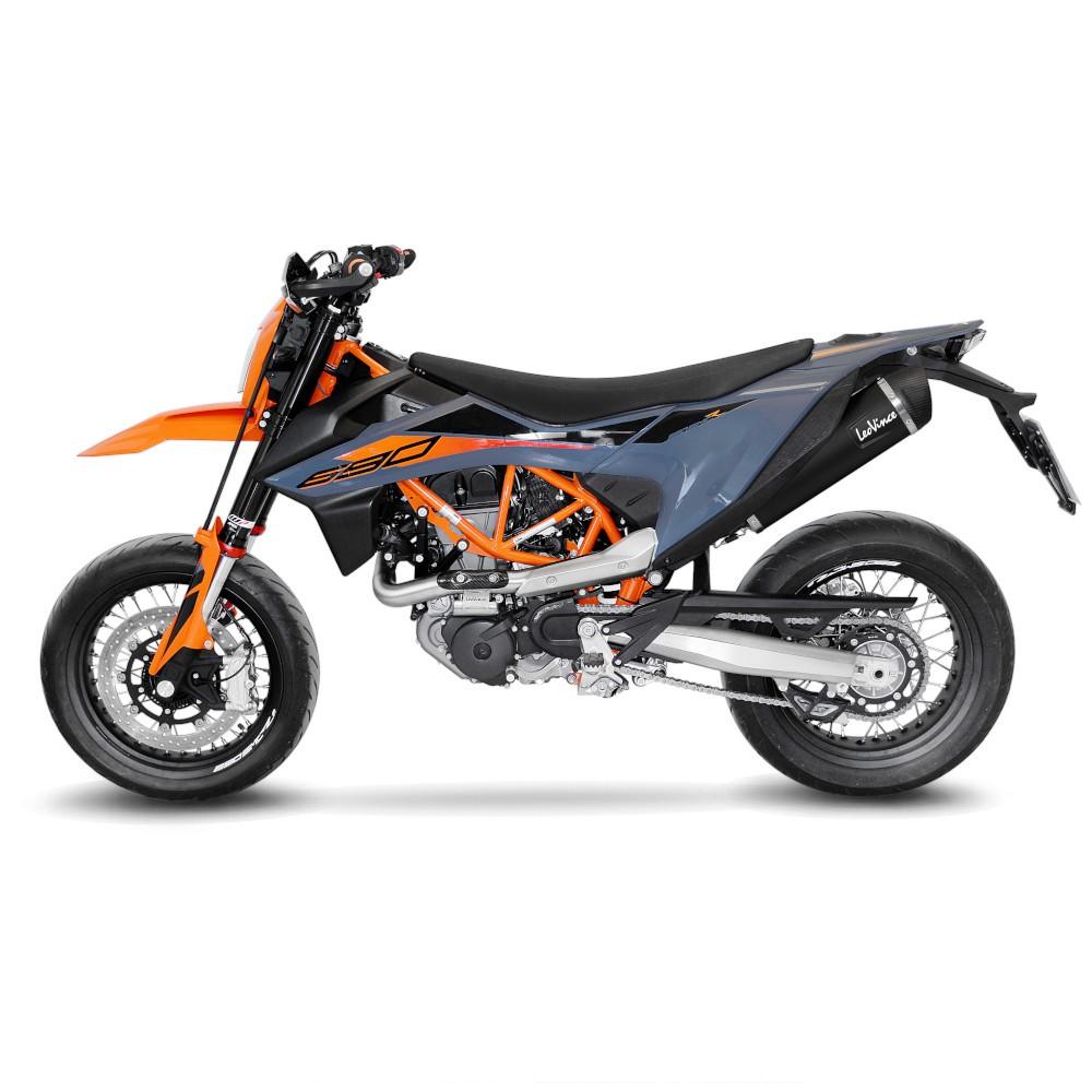 LEOVINCE NERO Full Exhaust System KTM 690 SMC / Enduro and GAS GAS ES 700 EURO 5 Carbon End Cap