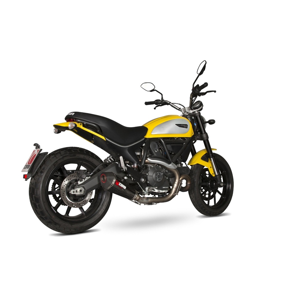 Silencieux Scorpion Serket conique pour Ducati Scrambler 800 (sauf Desert Sled) 2017-2020