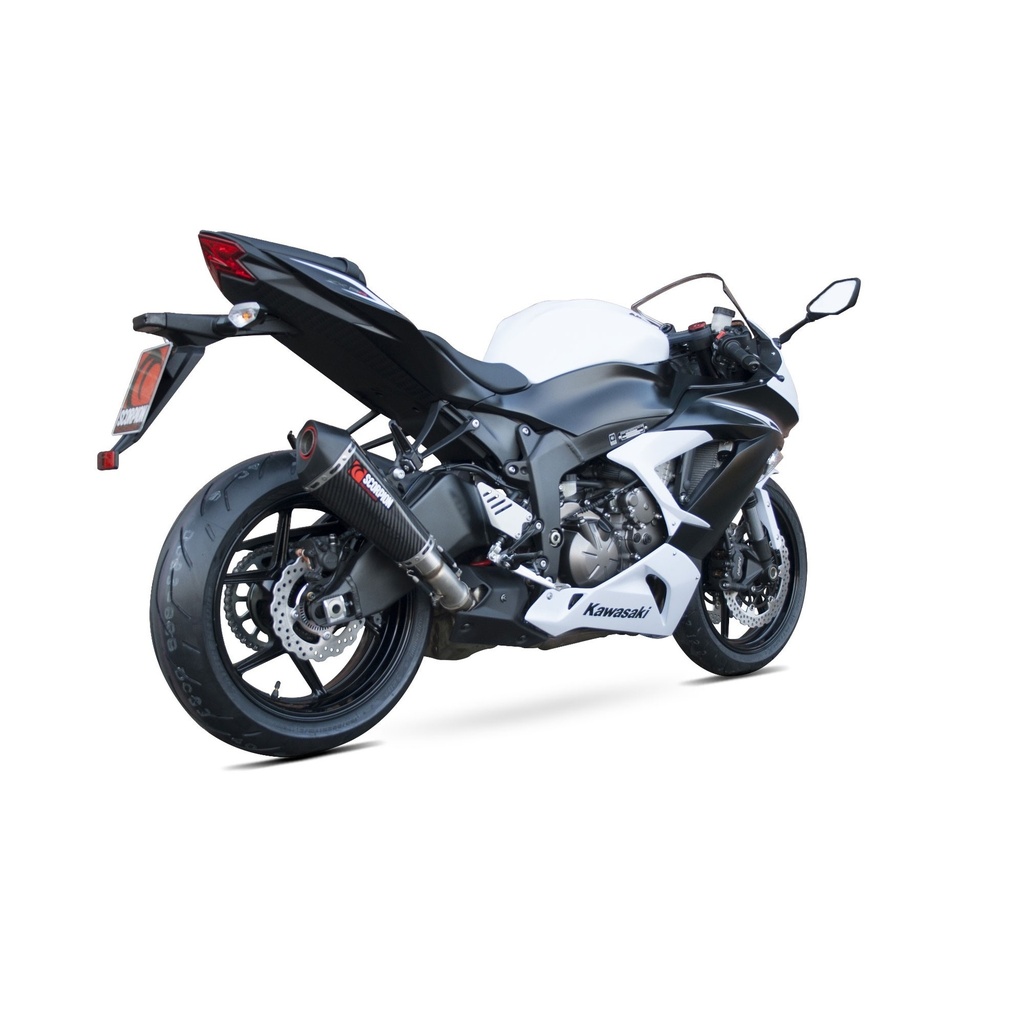 Silencieux Scorpion Serket conique pour Kawasaki Ninja ZX-6R 2013-2018 / Ninja ZX-636 2013-2018