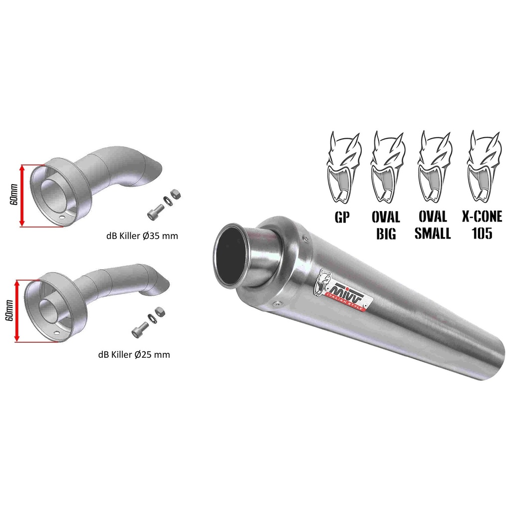 MIVV DB Killer for X-Cone 105, GP and Classic Big or Small