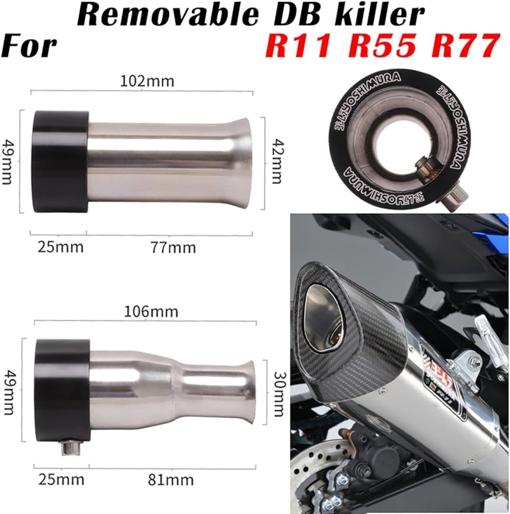Réducteur de bruit pour silencieux Yoshimura R77 / R11 / R55