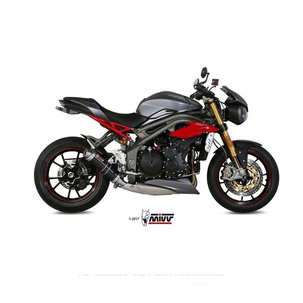 MIVV ROUND GP Silencer TRIUMPH SPEED TRIPLE 1050 2016-2017 Low Position