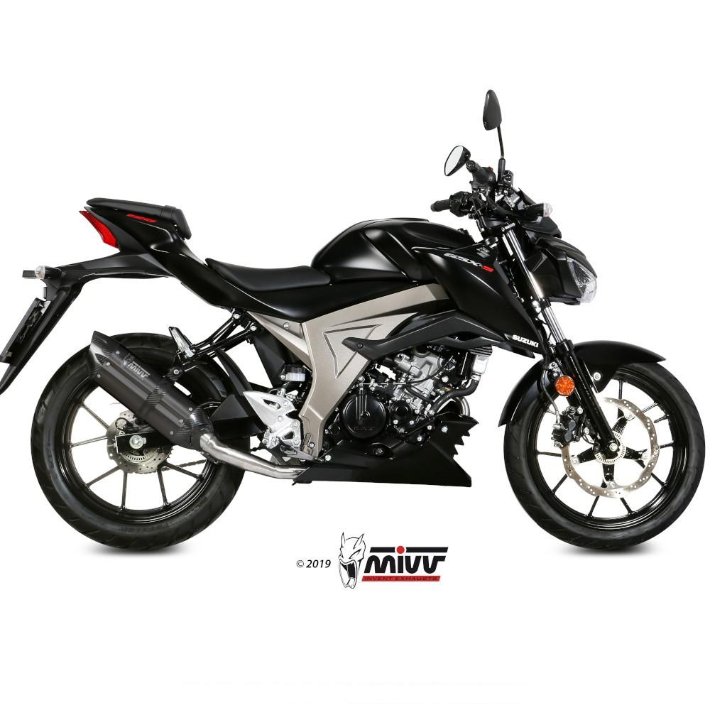 MIVV SUONO Full Exhaust System (Carbon End Cap) Suzuki GSX-R 125 / GSX-S 125 2017-2020
