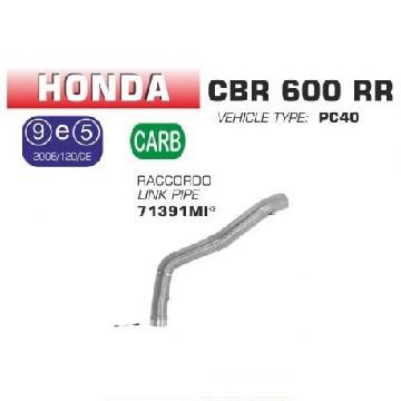 Catalyst-free link pipe for Honda CBR 600 RR 2009-2012