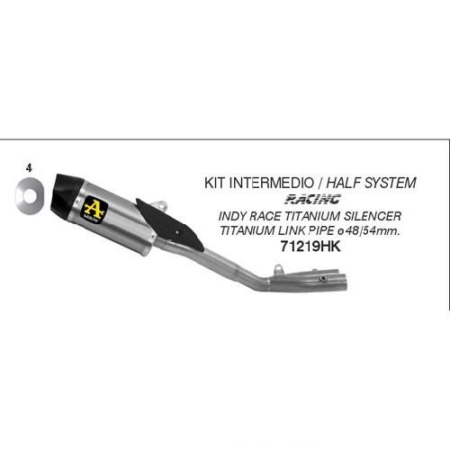 ARROW Indy Race Racing Version Half Exhaust System for Yamaha MT-10 2022-2024