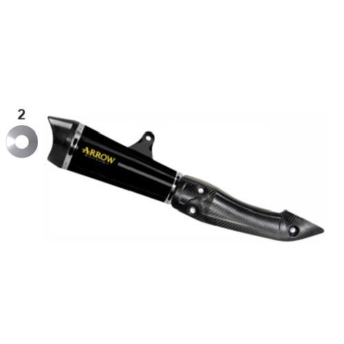 ARROW X-KONE Silencer Kawasaki NINJA 125 and Z 125 2021-2023
