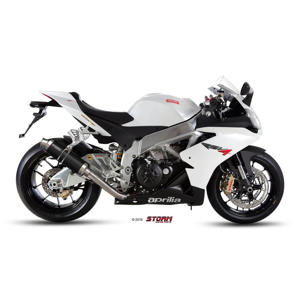 Storm GP Slip-on Silencer APRILIA RSV4/Factory 2009-2014 and Tuono 1000 V4R/APRC 2011-2015