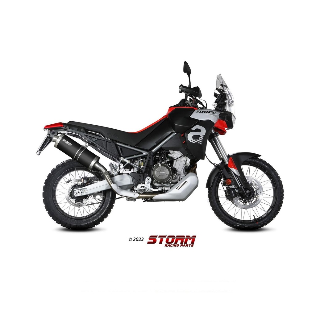 Silencieux Storm Ovale Adapt. APRILIA 660 Tuareg 2022-2024