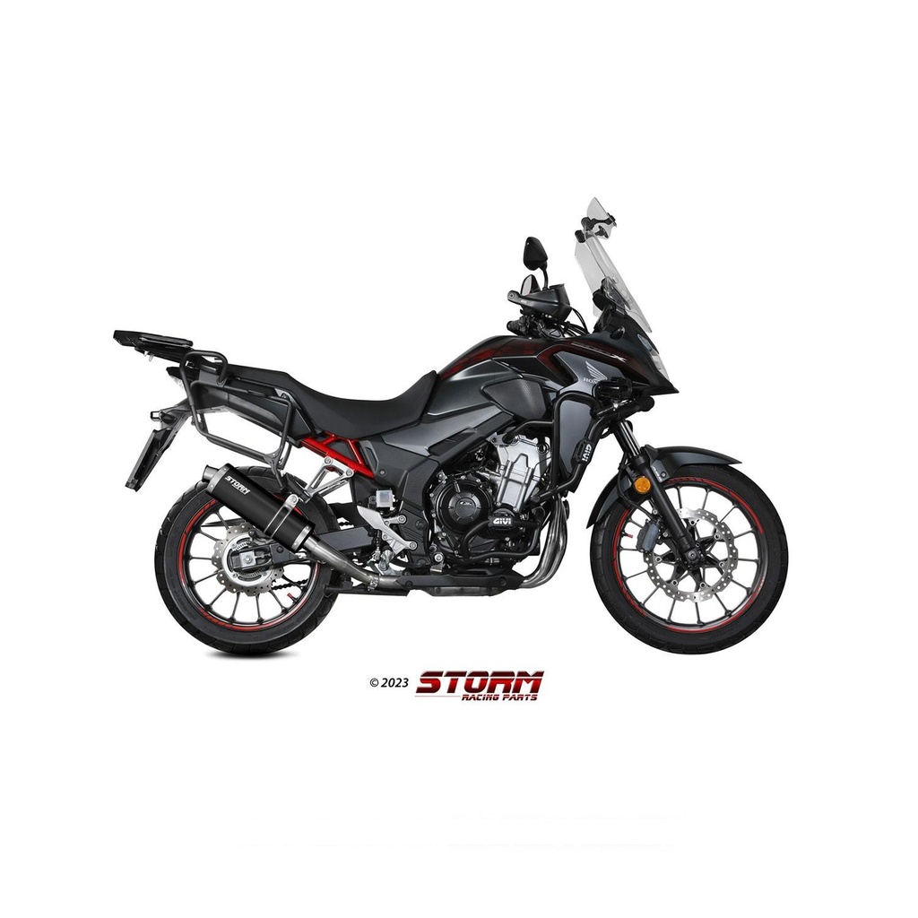 Storm Ovale Silencer Fit. HONDA CB 500 X 2021-2023