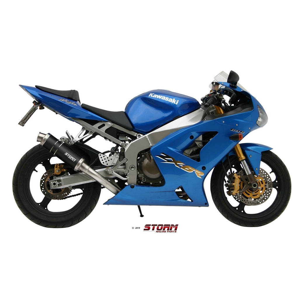 Silencieux Storm GP Adapt. KAWASAKI ZX6R 636 2003-2004 et ZX6RR 2003-2004