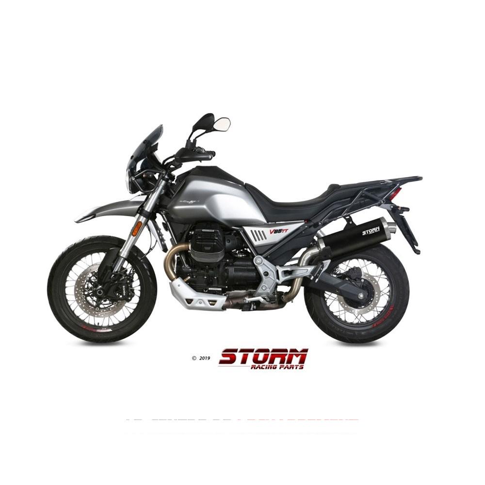 Silencieux Storm Ovale Adapt. MOTO GUZZI V85 TT 2019-2024