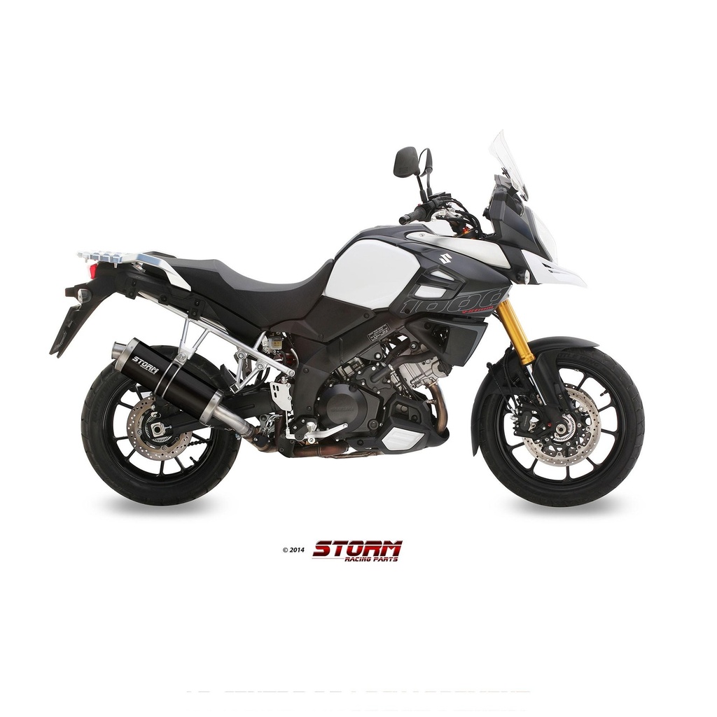Silencieux Storm Ovale Adapt. SUZUKI DL 1000 V-Strom 2014-2019 et DL 1050 V-Strom 2020-...