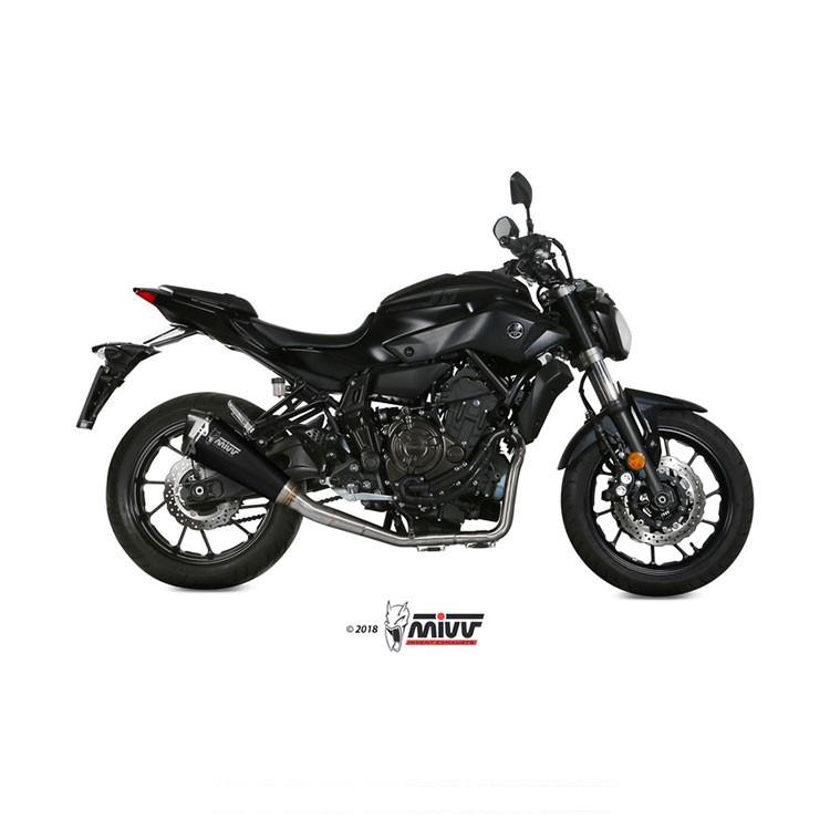 Full Exhaust System MIVV DELTA RACE (carbon end cap) YAMAHA MT07 2014-2024 Side Exit