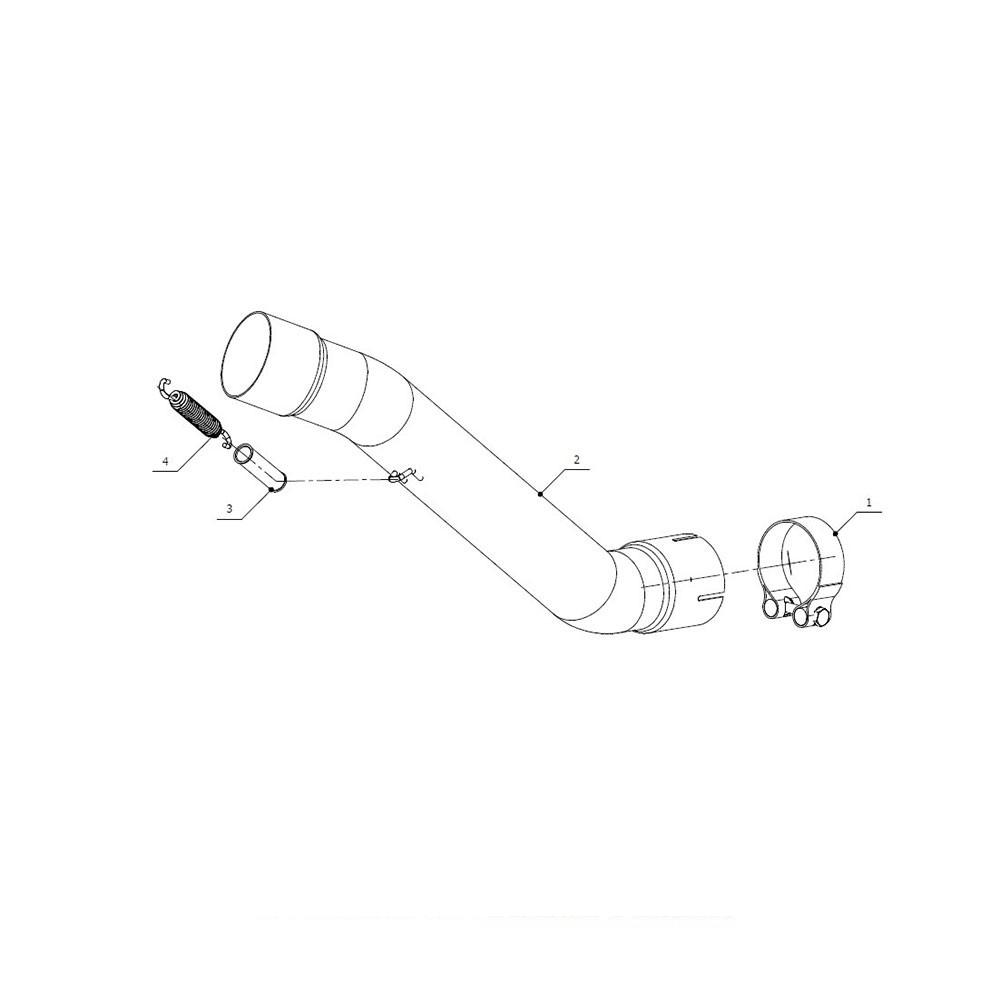 MIVV KAWASAKI ZX-10R Ninja 2008-2010 Link Pipe Without Catalyst