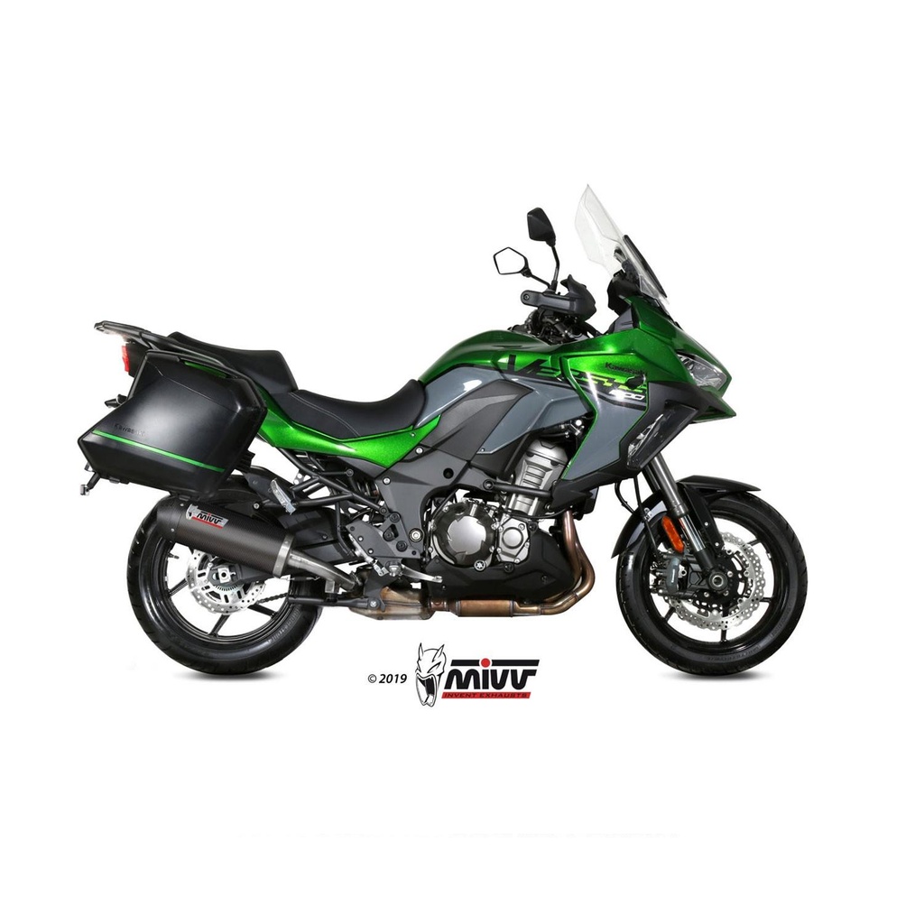 MIVV SPORTLINE Silencer (carbon end cap) oval KAWASAKI Versys 1000 2019-2024