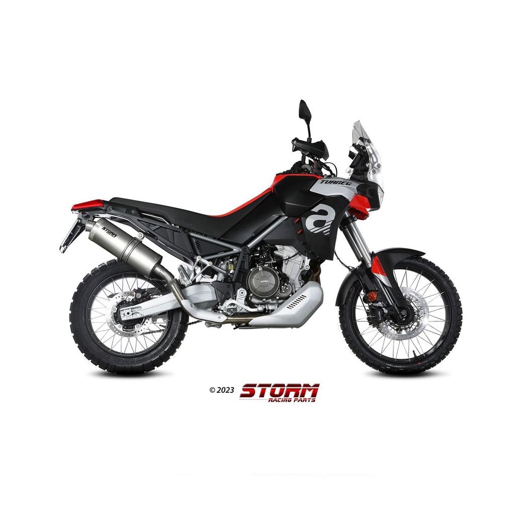 Silencieux Storm Ovale Adapt. APRILIA 660 Tuareg 2022-2024