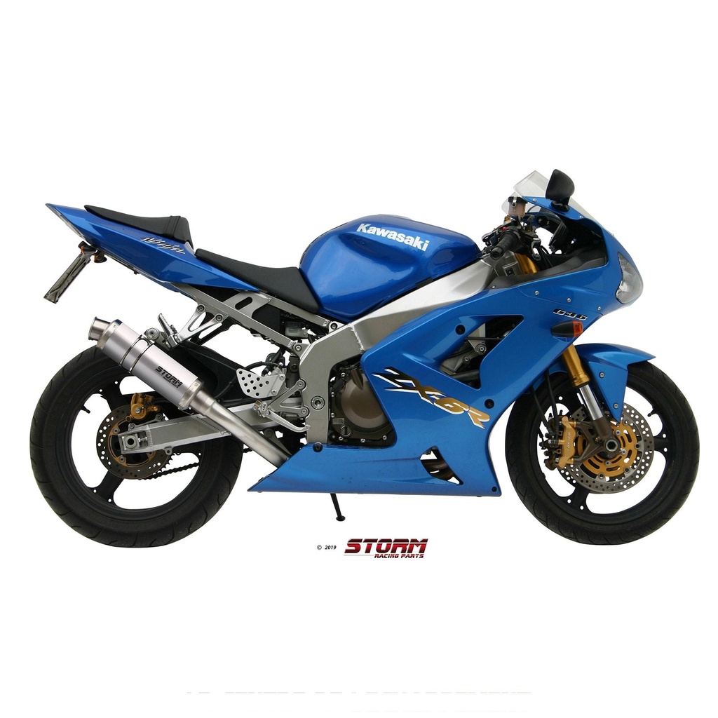 Silencieux Storm GP Adapt. KAWASAKI ZX6R 636 2003-2004 et ZX6RR 2003-2004