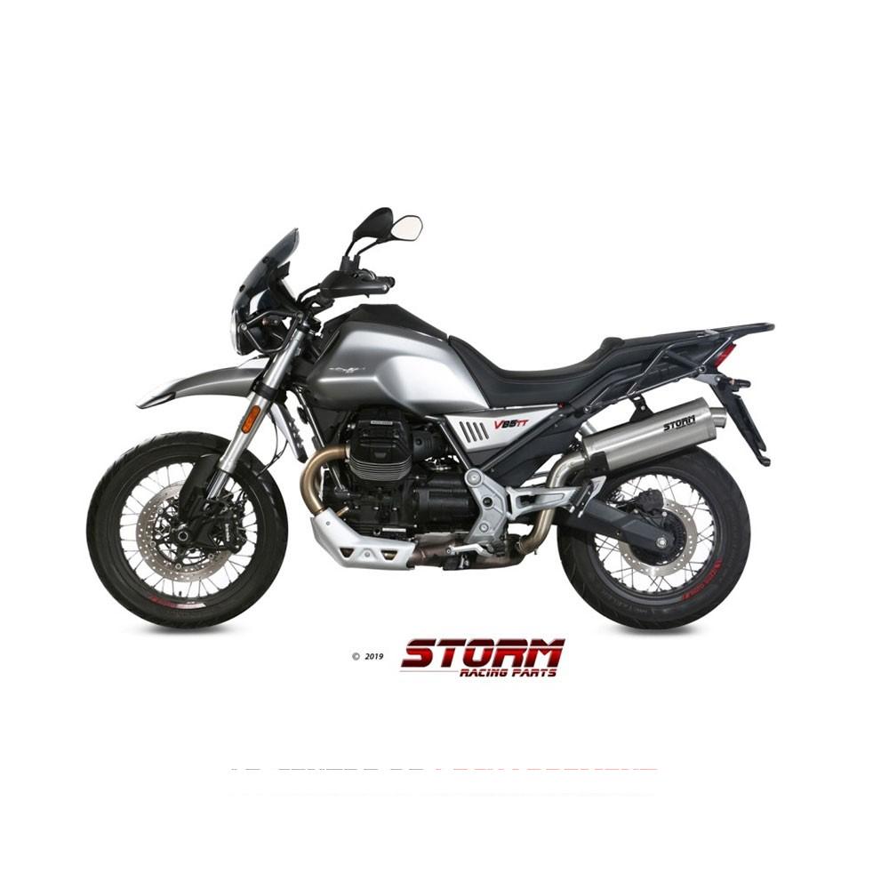 Silencieux Storm Ovale Adapt. MOTO GUZZI V85 TT 2019-2024