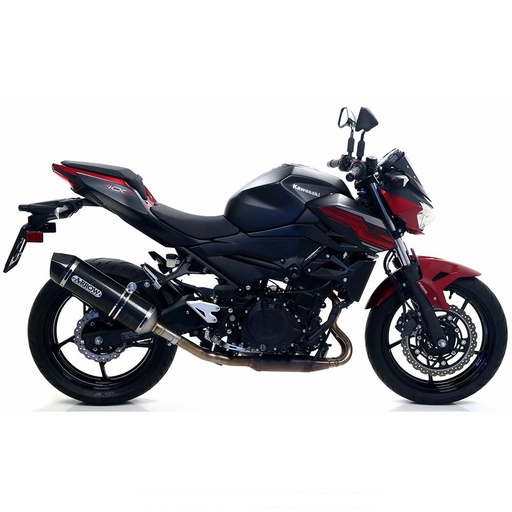 [71874AKN] Silencieux ARROW Race Tech (coupelle carbone) Kawasaki Z 400 2019-2024 et 400 Ninja 2018-2024