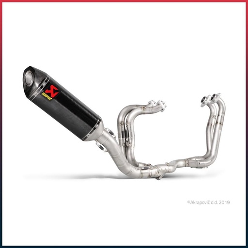 [S-A10E8-RC] Full Exhaust System AKRAPOVIC Evolution Line (carbon end cap) Aprilia RSV4 RR / RSV 4 RF 2017-2020 and TUONO V4 2017-2020