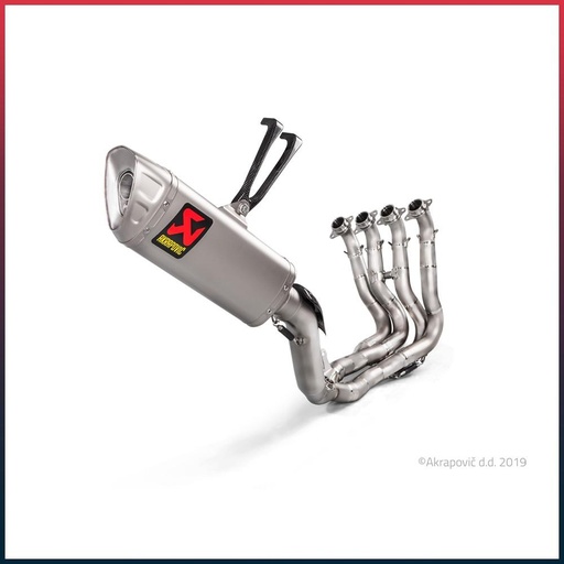 [S-H10R8-APLT] Full Exhaust System AKRAPOVIC Racing Line Honda CBR 1000 RR 2017-2019 Carbon End Cap