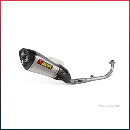 [S-H125R6-ASZT/1] Ligne Complète AKRAPOVIC Racing Line Honda MSX 125 2016-2020 Coupelle Carbone