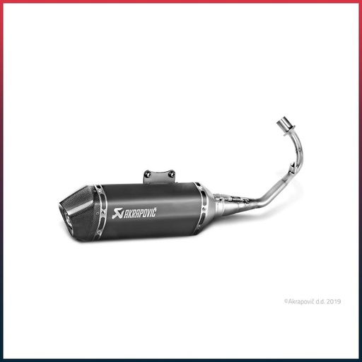 [S-VE125R2-HZBL] Ligne Complète AKRAPOVIC Racing Line Piaggio VESPA PRIMAVERA I-GET 2017-2020 Et VESPA SPRINT 125 2017-2020 Coupelle Carbone