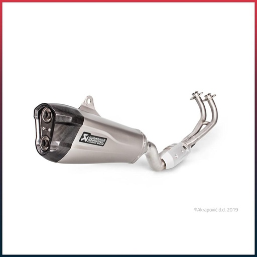 [S-Y5R3-HZEMT/1] Full Exhaust System AKRAPOVIC Racing Line Yamaha T-MAX 530 (Euro 4) 2017-2019 Carbon End Cap